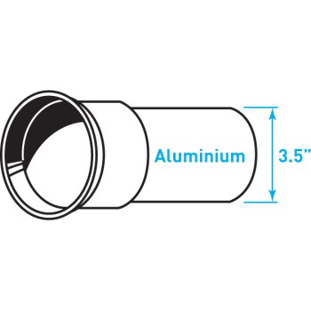 Truck Exhaust 20º Expanded Lipped Flange, Aluminized Steel - 3.5" Diameter